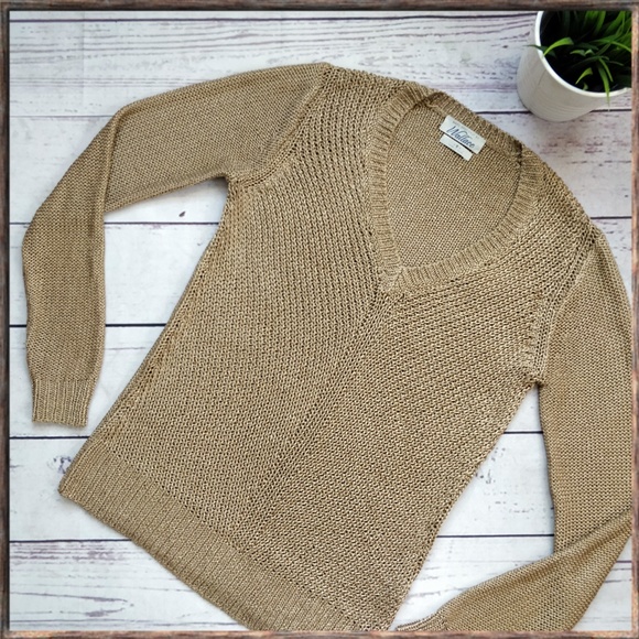 Madewell Sweaters - MADEWELL Wallace Midnight Glow Sweater Gold, S